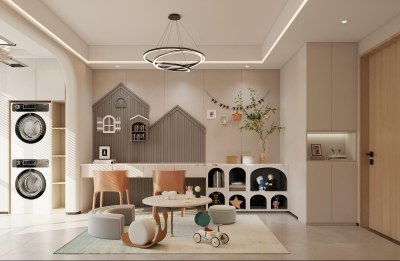 现代儿童玩具房3D模型下载